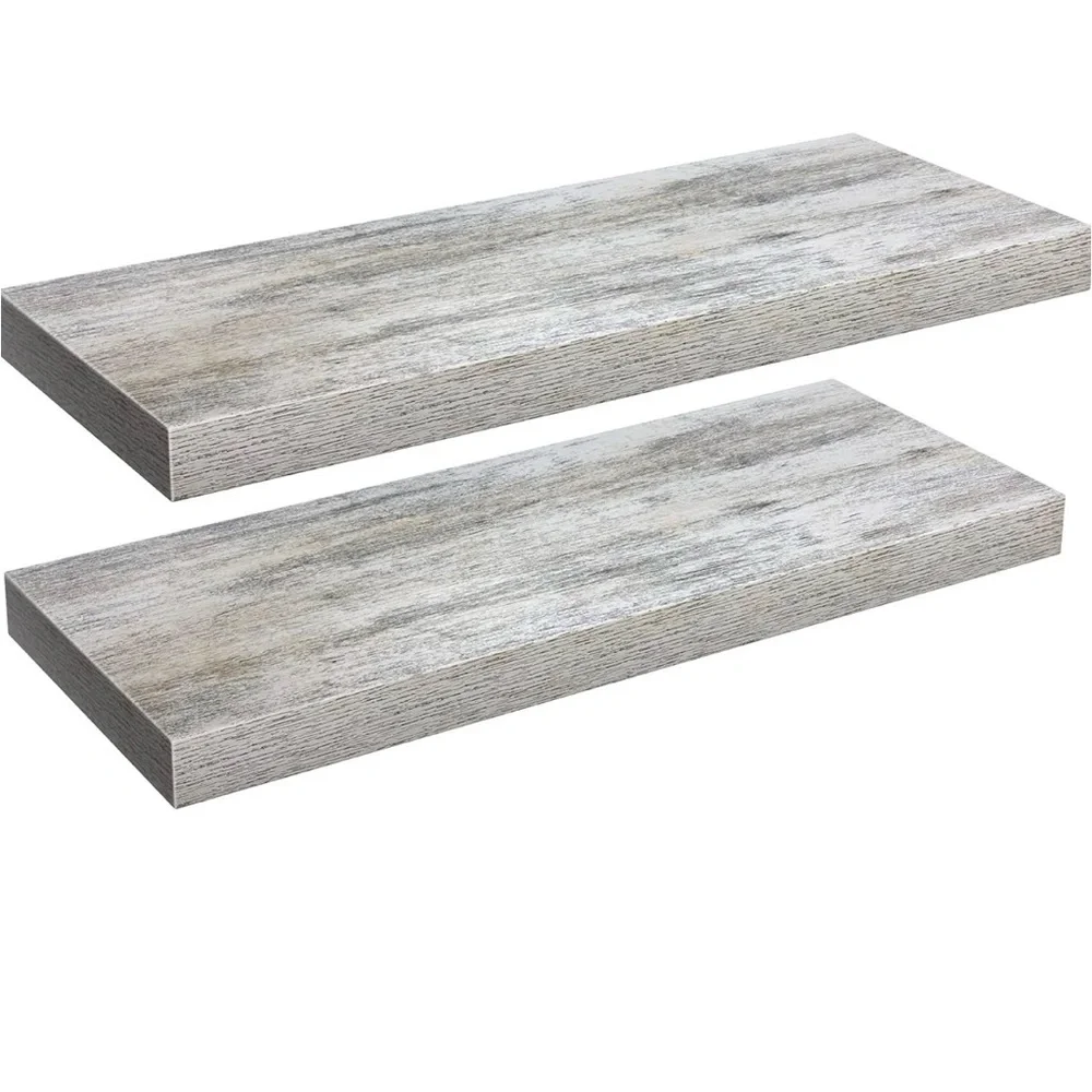 NIB Sorbus Floating Wall Shelves - 2 Pack 24 X 9 Inch Rustic Home Decor